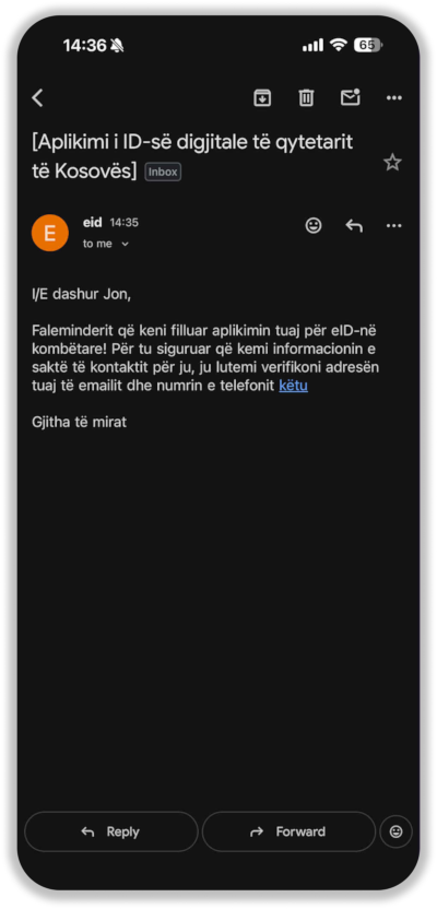 Verifikimi i kontakteve