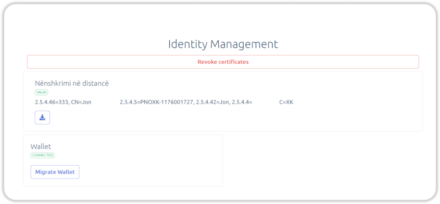 Manage certificate