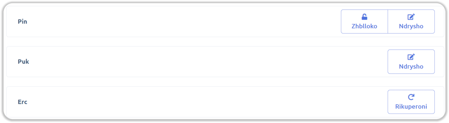 Manage security info